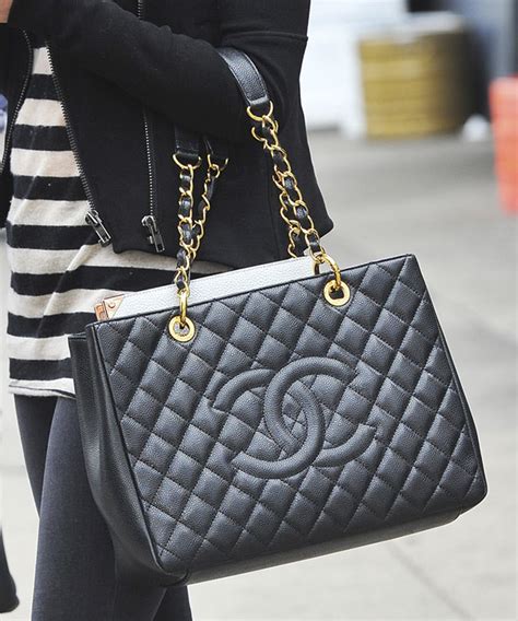 chanel chain shopper tote bag|chanel shopping tote price.